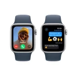Apple Watch SE (2nd Gen) [GPS 40mm] Smartwatch with Silver Aluminum Case and Storm Blue Sport Band - Imagen 3