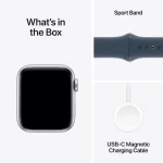 Apple Watch SE (2nd Gen) [GPS 40mm] Smartwatch with Silver Aluminum Case and Storm Blue Sport Band - Imagen 4